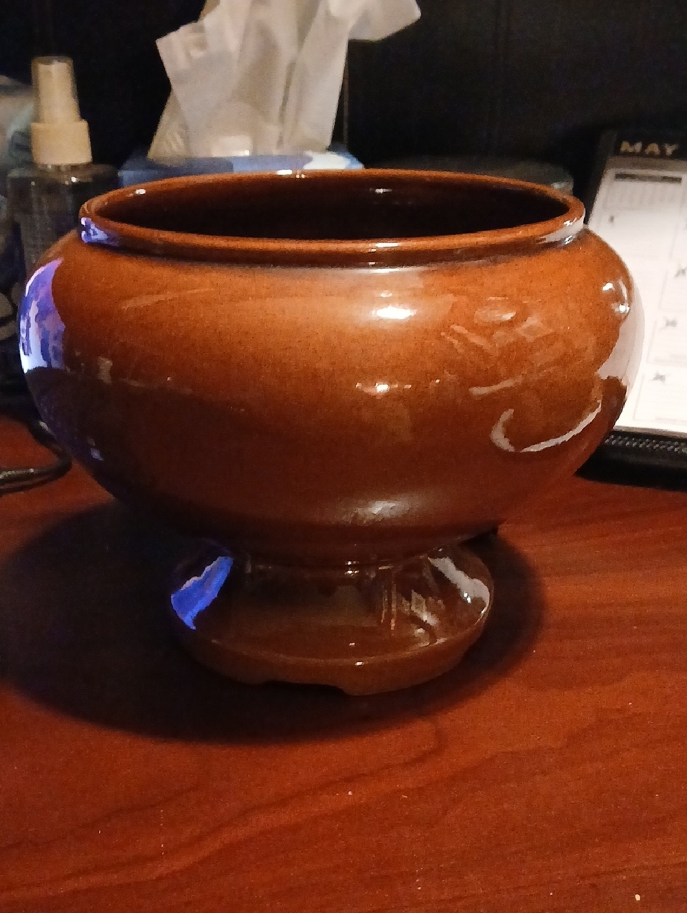 Brown Ceramic Decorative Bowl - Unbranded
